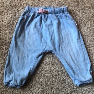 Denim comfy joggers